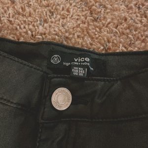 MISSGUIDED High Waist leather-like Pants